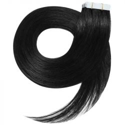 Tape in hair extensions n1 (black) Tape in 100% HUMAN hair 24 inch