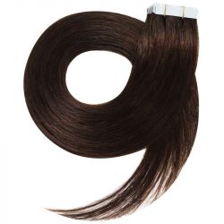 Tape in hair extensions straight n°2 (dark chestnut) 28 inch