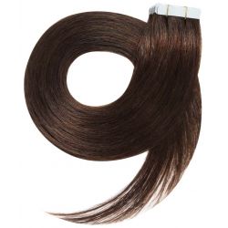 Tape in hair extensions n4 (CHOCOLATE) Tape in 100% HUMAN hair 24 inch