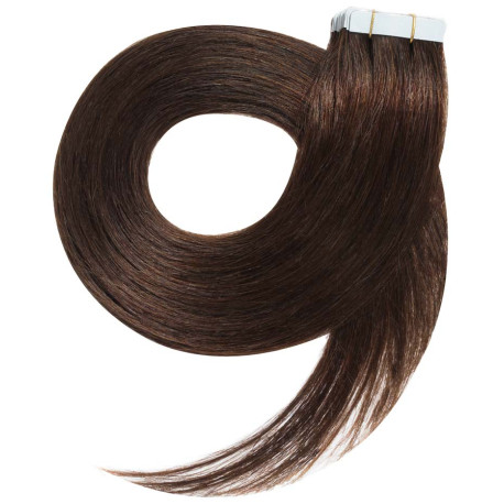 Tape in hair extensions n4 (CHOCOLATE) Tape in 100% HUMAN hair 24 inch