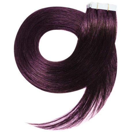 Tape in hair extensions n°1B (brown) 100% natural hair 18 inch