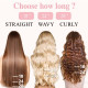 Clip in hair extensions curly n°2 (dark chestnut) max volume 180g 24 inch