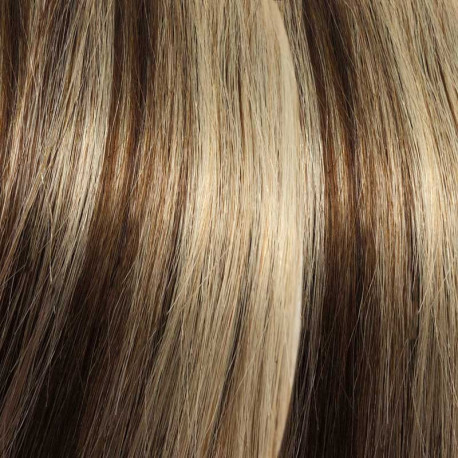 Clip in hair extensions UK n° 4.613 (CHOCOLATE WITH LIGHT BLONDE HIGHLIGHTS) 100% natural hair clip-in 24 Inch