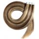 Tape in hair extensions n8.22 (Chestnut with Blonde highlights) Tape in 100% HUMAN hair 24 inch