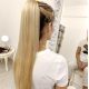 Ponytail hair extensions light blonde 18 inch