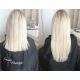 Micro loop hair extensions platinum blonde straight 24"