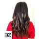 Synthetic clip in hair extensions chocolate extra volume 18 inch