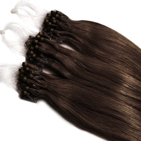 Extensions n 4 (chocolate) 100% natural hair loop 48 cm