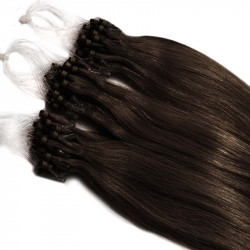 Extensions n 2 (dark chestnut) 100% natural hair loop 48 cm