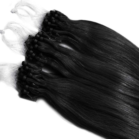 Extensions n 1 (black) 100% natural hair loop 48 cm