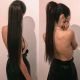 Ponytail hair extensions black 18 inch