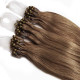 Micro loop hair extensions light chestnut straight 18" 085 Gr