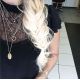 Pre bonded hair extensions platinum blonde 18"