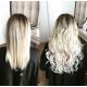 Micro ring hair extensions platinum blonde straight 18"