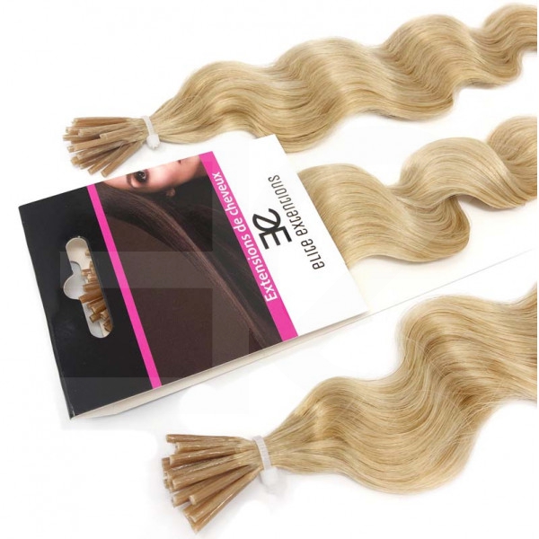 Micro Ring Extensions - Light Blonde natural curly hair 18 Inch 1g Micro Ring Extensions - Light Blonde natural curly hair 18 Inch 1g
