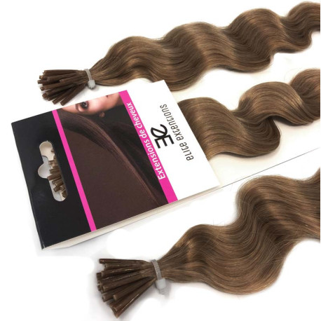 Extensions n12 (LIGHT CHESNUT) 100% natural cold attachment 24 Inch