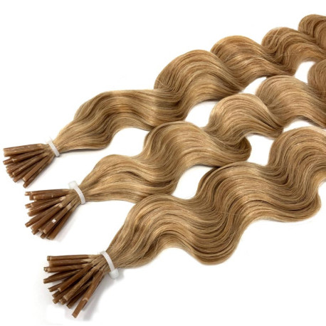 Extensions n 613 (light blonde) 100% natural hair cold attachment 50 cm curly