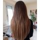 Micro ring hair extensions light chestnut straight 18"