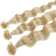 Extensions n 613 (light blonde) 100% natural hair hot fusion 50 cm curly