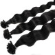 Extensions n 1 (black) 100% natural hair hot fusion 50 cm curly