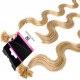 Pre bonded hair extensions blonde wavy 18"