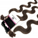 Extensions n 8 (chestnut) 100% natural hair hot fusion 63 cm curly