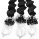 Extensions n°1 (BLACK) 100% natural hair MICRO LOOP 24 Inch