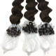 Micro loop hair extensions curly n°2 (DARK CHESTNUT) 24 Inch