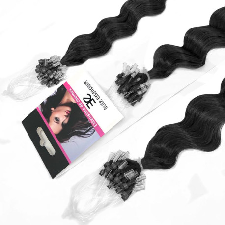 Extensions n°1 (BLACK) 100% natural hair MICRO LOOP 24 Inch