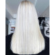 Clip in hair extensions platinum blonde 24 inch