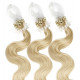 Extensions n 14 (GOLDEN BLONDE) 100% natural hair LOOP 48 cm