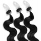 Extensions n 1 (Black) 100% natural hair LOOP 48 cm