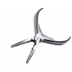 Plier and hook for micro ring hair extensions