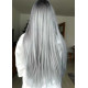 Pre bonded hair extensions grey 24"