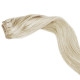 Weft hair extensions light chestnut 18"