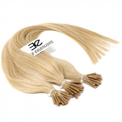 Micro ring hair extensions light blonde straight 18"