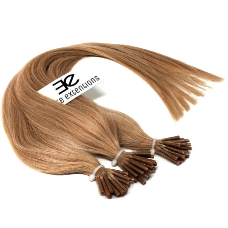 Micro ring hair extensions golden blonde straight 18"