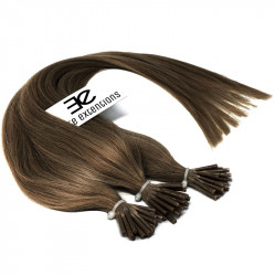 Micro ring hair extensions chestnut straight 1G 18"