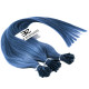 Micro ring hair extensions blue straight 18"