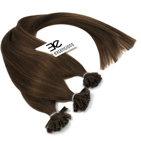 Extensions n 6 (chestnut) 100% natural hair hot fusion 50 cm