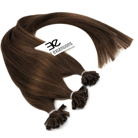 Extensions n 4 (chocolate) 100% natural hair hot fusion 50 cm