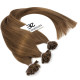 Extensions n 12 (light chestnut) 100% natural hair hot fusion 50 cm