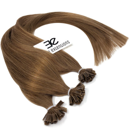 Extensions n 12 (light chestnut) 100% natural hair hot fusion 50 cm