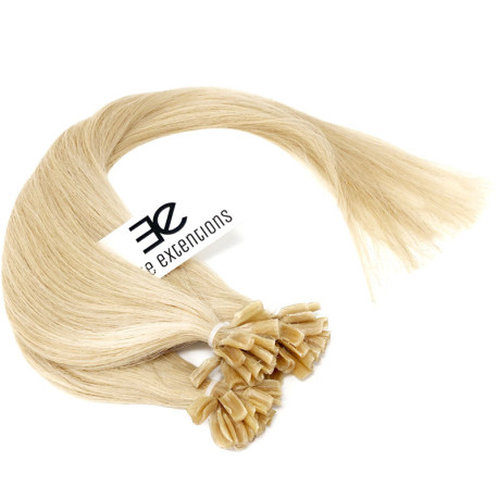 Extensions n 613 (light blonde) 100% natural hair hot fusion 50 cm