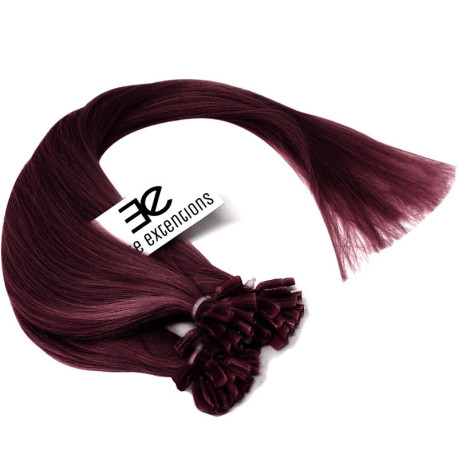 Extensions n 99j (plum) 100% natural hair hot fusion 50 cm