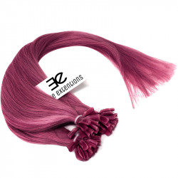 Pre bonded hair extensions purple 18"