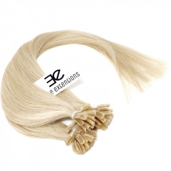 Extensions n 613 (light blonde) 100% natural hair hot fusion 63 cm