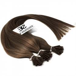 Micro ring hair extensions chestnut straight 1G 18"