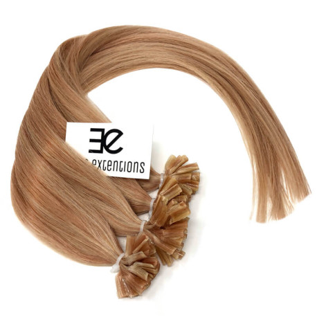 Pre bonded hair extensions golden blonde with light blonde 24"