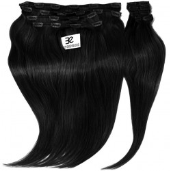 Clip in hair extensions jet black max volume 180G 20"